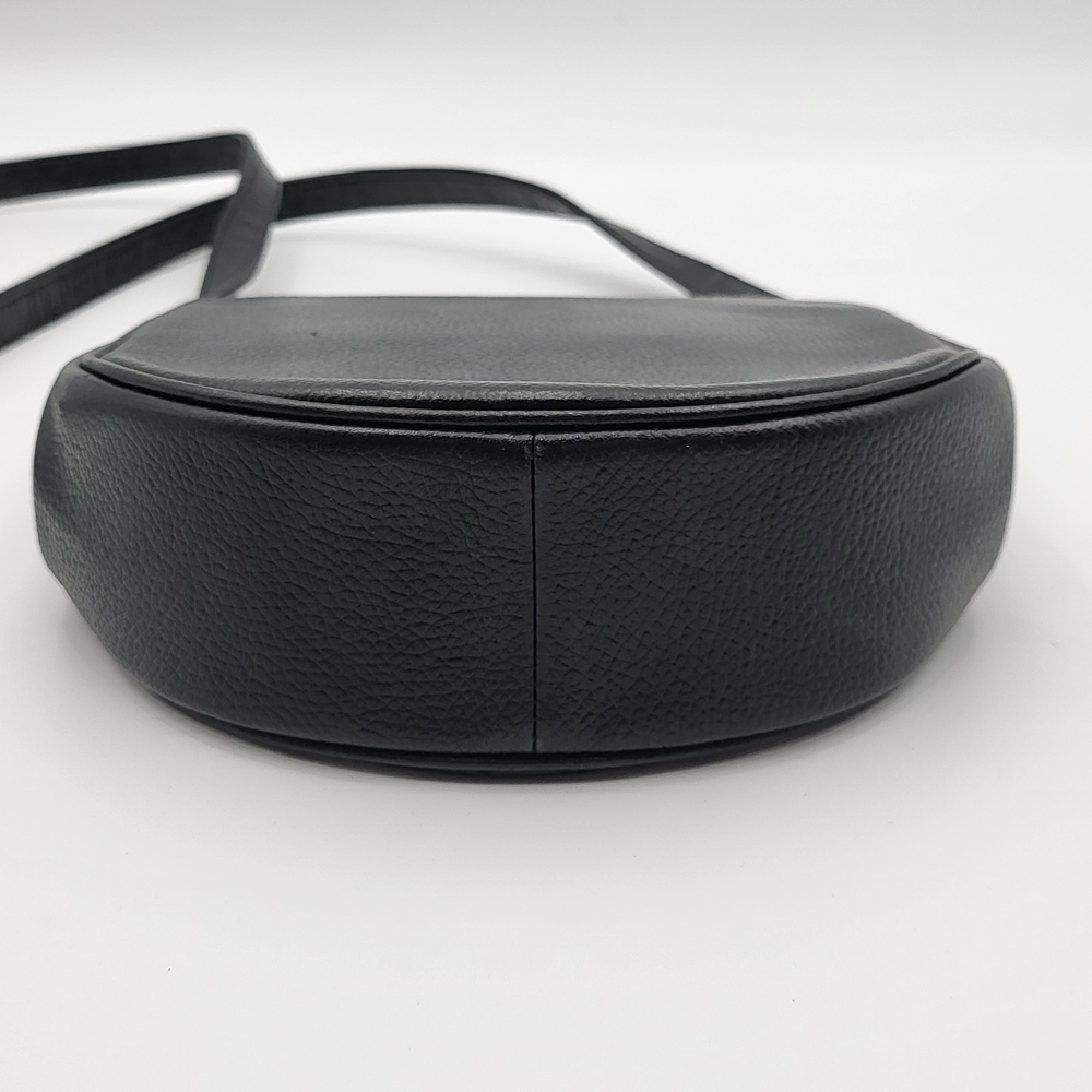 Yves Saint Laurent Cassandra Logo Black Leather Shoulder Bag Vintage Super Rare. - Picture 3 of 16